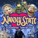 A mashup of the Nanny State logo and the film poster for A Muppet Christmas Carol
